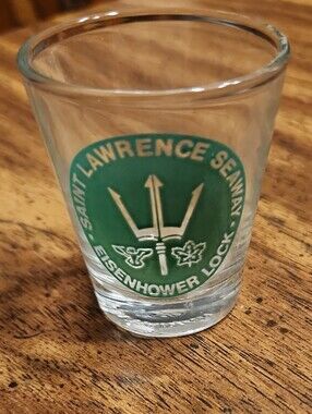 Saint Lawrence Seaway Eisenhower Lock Green Logo Shot Glass